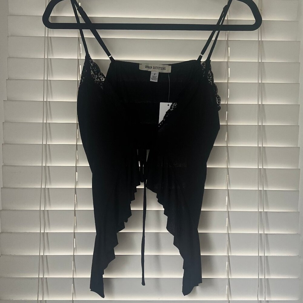 NWT Urban Outfitters Tie-Front Tank Top with Lace Trim - S